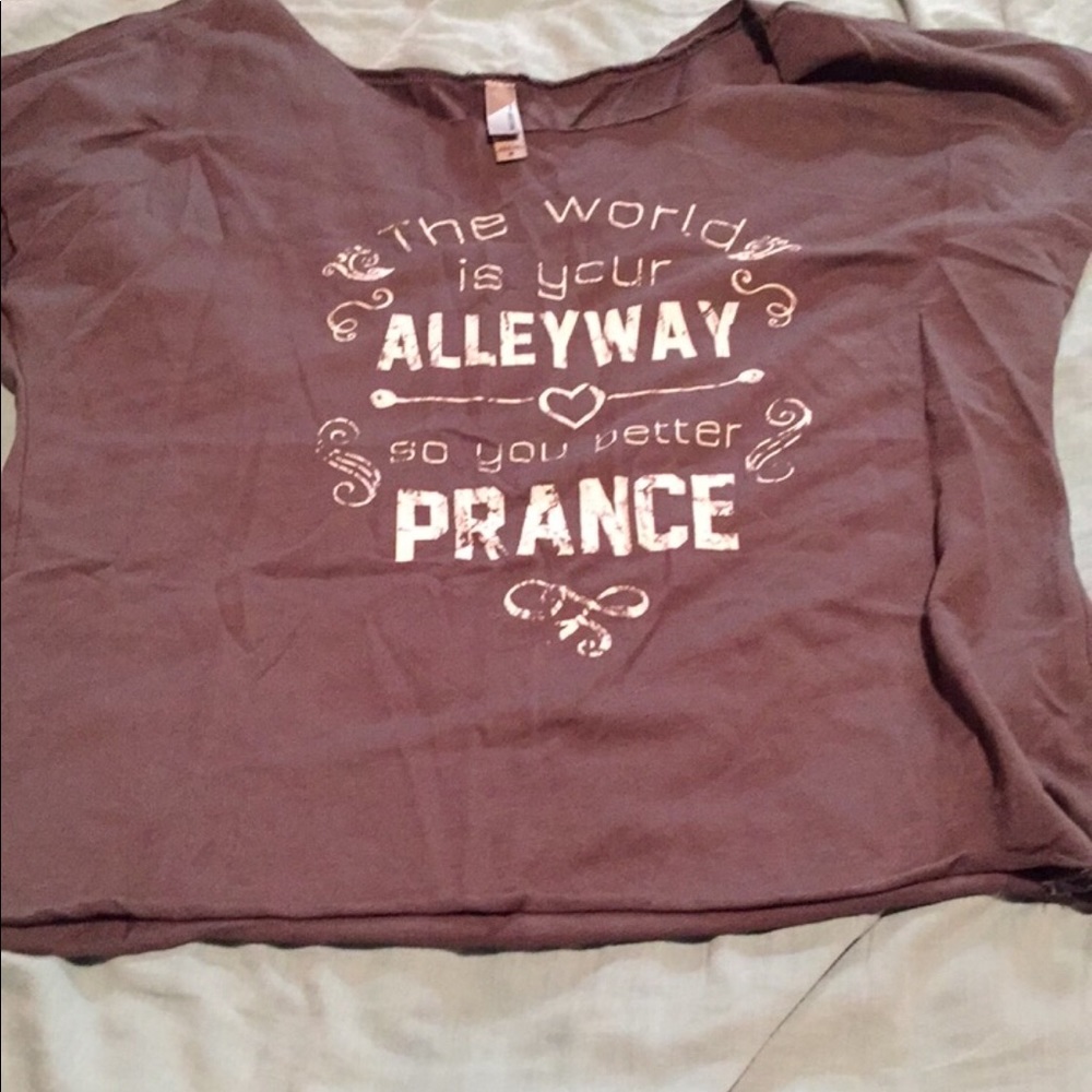 Gray cut off shirt from Fallon Taylor